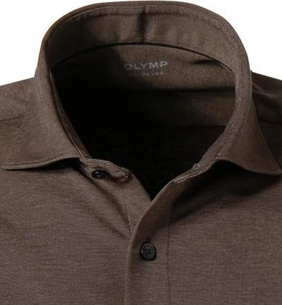 OLYMP Luxor Modern Fit 1210/84/28 Hemd, Jersey geruchshemmend, Braun meliert, Braun 3 OLYMP Luxor Modern Fit 1210/84/28 Hemd, Jersey geruchshemmend, Braun meliert, Braun – Bild 3