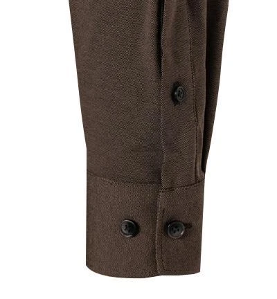 OLYMP Luxor Modern Fit 1210/84/28 Hemd, Jersey geruchshemmend, Braun meliert, Braun 4 OLYMP Luxor Modern Fit 1210/84/28 Hemd, Jersey geruchshemmend, Braun meliert, Braun – Bild 4