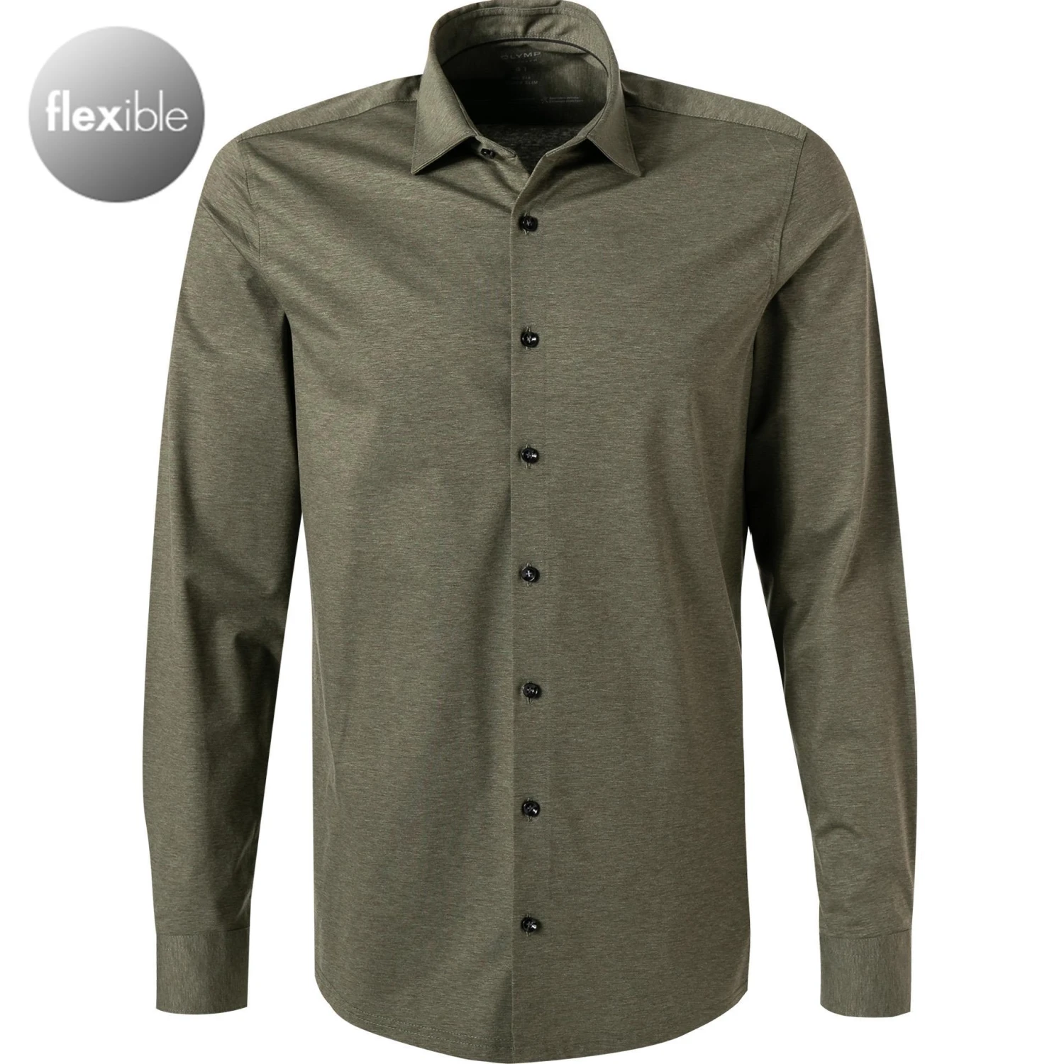 OLYMP No. Six Super Slim 2503/74/47 Hemd, Super Slim Fit, Jersey geruchshemmend, Olivgrün meliert, Oliv 1 OLYMP No. Six Super Slim 2503/74/47 Hemd, Super Slim Fit, Jersey geruchshemmend, Olivgrün meliert, Oliv