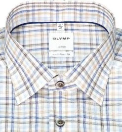 OLYMP Luxor Comfort Fit 1074/84/28 Hemd, Baumwolle, Braun-blau kariert, Braun -hemdenverkauf 373716 norm2