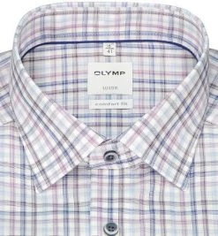 OLYMP Luxor Comfort Fit 1074/84/94 Hemd, Baumwolle, Violett-blau kariert, Violett -hemdenverkauf 373717 norm2