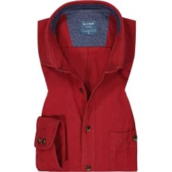 OLYMP Casual Modern Fit 4018/84/35 Hemd, Baumwolle, Rot