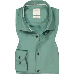 OLYMP Casual Level Five Body Fit 3500/84/45 Hemd, Casual Body Fit, Baumwolle, Grün