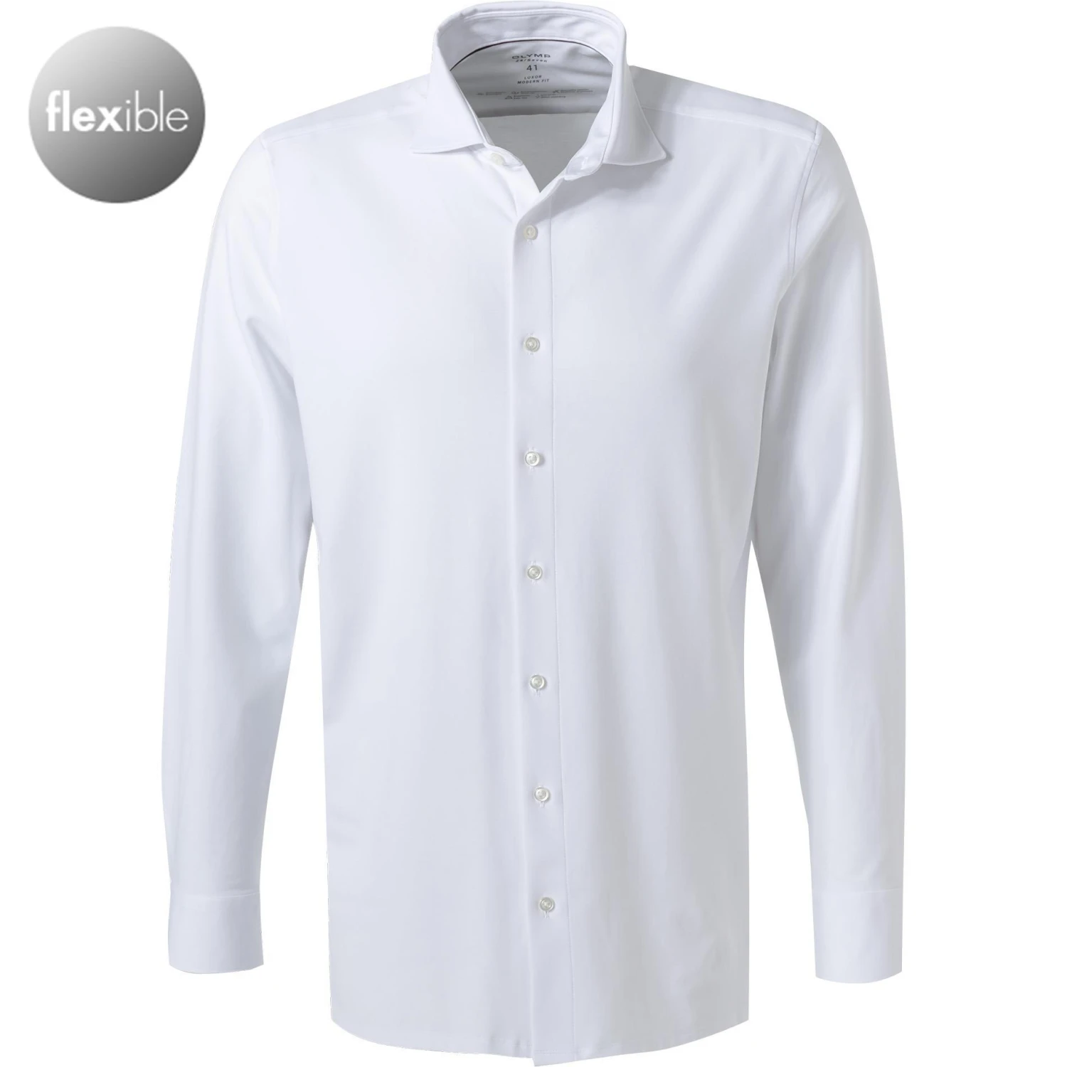 OLYMP Luxor Modern Fit 1210/84/00 Hemd, Jersey geruchshemmend, Weiß 1 OLYMP Luxor Modern Fit 1210/84/00 Hemd, Jersey geruchshemmend, Weiß