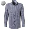 OLYMP Luxor Modern Fit 1232/84/18 Hemd, Jersey geruchshemmend, Marineblau gestreift, Marine