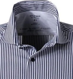 OLYMP Luxor Modern Fit 1232/84/18 Hemd, Jersey geruchshemmend, Marineblau gestreift, Marine -hemdenverkauf 373732 norm2