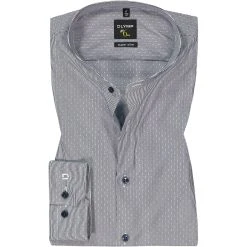 OLYMP No. Six Super Slim 2582/84/18 Hemd, Baumwolle, Marineblau gestreift, Marine