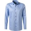 OLYMP No. Six Super Slim 2550/84/11 Hemd, Super Slim Fit, Lyocell, Bleu gemustert, Bleu