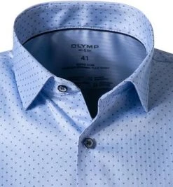 OLYMP No. Six Super Slim 2550/84/11 Hemd, Super Slim Fit, Lyocell, Bleu gemustert, Bleu -hemdenverkauf 373742 norm2