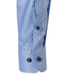 OLYMP No. Six Super Slim 2550/84/11 Hemd, Super Slim Fit, Lyocell, Bleu gemustert, Bleu -hemdenverkauf 373742 norm3