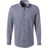 OLYMP No. Six Super Slim 2524/84/18 Hemd, Super Slim Fit, Jersey geruchshemmend, Marine-weiß gestreift, Marine