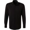 OLYMP No. Six Super Slim 2502/84/68 Hemd, Super Slim Fit, Jersey geruchshemmend, Schwarz