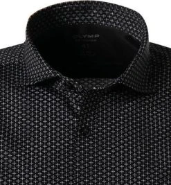 OLYMP No. Six Super Slim 2516/84/68 Hemd, Super Slim Fit, Jersey geruchshemmend, Schwarz gemustert, Schwarz -hemdenverkauf 373747 norm2