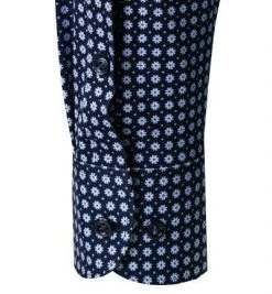 OLYMP Level Five Body Fit 2018/84/18 Hemd, Jersey geruchshemmend, Marine gemustert, Marine -hemdenverkauf 373748 norm3