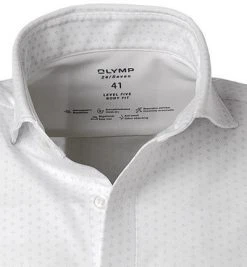 OLYMP Level Five Body Fit 2020/84/00 Hemd, Jersey, Weiß-blau gemustert, Weiß -hemdenverkauf 373749 norm2