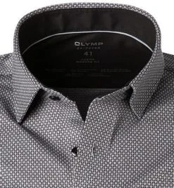 OLYMP Luxor Modern Fit 1228/84/63 Hemd, Jersey geruchshemmend, Silbergrau gemustert, Silbergrau -hemdenverkauf 373754 norm2