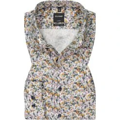 OLYMP Luxor Modern Fit 1282/84/24 Hemd, Baumwolle, Multicolour gemustert, Caramel