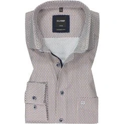 OLYMP Luxor Modern Fit 1270/84/28 Hemd, Baumwolle, Braun-blau gemustert, Braun