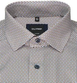 OLYMP Luxor Modern Fit 1270/84/28 Hemd, Baumwolle, Braun-blau gemustert, Braun -hemdenverkauf 373763 norm2