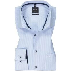 OLYMP Luxor Modern Fit 1260/84/11 Hemd, Baumwolle, Bleu-weiß gestreift, Bleu