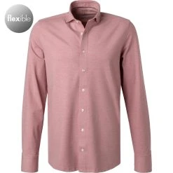 OLYMP Luxor Modern Fit 1210/84/35 Hemd, Jersey geruchshemmend, Rot meliert, Rot