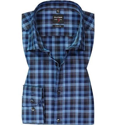 OLYMP Level Five Body Fit 2088/84/11 Hemd, Baumwolle, Blau kariert , Bleu 2 OLYMP Level Five Body Fit 2088/84/11 Hemd, Baumwolle, Blau kariert , Bleu – Bild 2