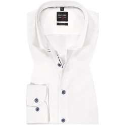 OLYMP Level Five Body Fit 2108/84/00 Hemd, Baumwolle, Weiß