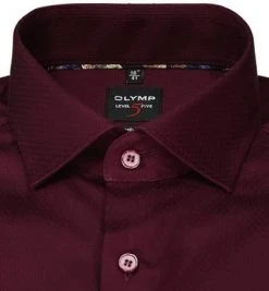 OLYMP Level Five Body Fit 69EL 2108/89/86 Hemd, Baumwolle, Extra langer Arm, Granat , Granat -hemdenverkauf 373804 norm2