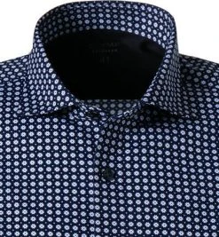 OLYMP Level Five Body Fit 69EL 2018/89/18 Hemd, Jersey geruchshemmend, Extra langer Arm, Marine gemustert, Marine -hemdenverkauf 373805 norm2