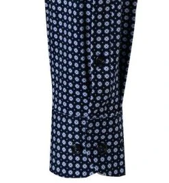 OLYMP Level Five Body Fit 69EL 2018/89/18 Hemd, Jersey geruchshemmend, Extra langer Arm, Marine gemustert, Marine -hemdenverkauf 373805 norm3