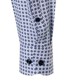 OLYMP Level Five Body Fit 69EL 2018/89/11 Hemd, Jersey geruchshemmend, Extra langer Arm, Weiß-bleu gemustert, Bleu -hemdenverkauf 373806 norm3