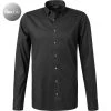 OLYMP No. Six 24/Seven Super Slim 2546/84/68 Hemd, Super Slim Fit, Mikrofaser Stretch, Schwarz