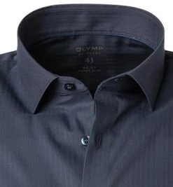 OLYMP No. Six 24/Seven Super Slim 2546/84/18 Hemd, Super Slim Fit, Mikrofaser Stretch, Marine -hemdenverkauf 373818 norm2