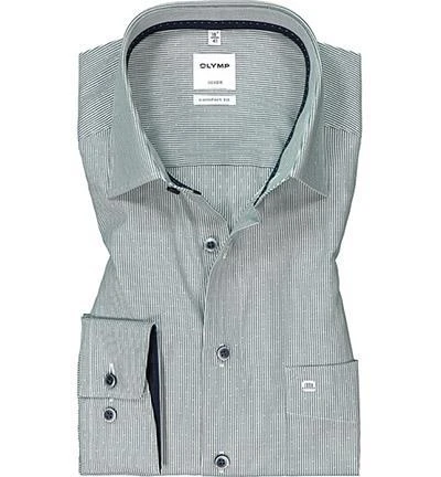 OLYMP Luxor Comfort Fit 1060/84/45 Hemd, Baumwolle, Grün-weiß gestreift, Grün 2 OLYMP Luxor Comfort Fit 1060/84/45 Hemd, Baumwolle, Grün-weiß gestreift, Grün – Bild 2