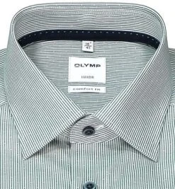 OLYMP Luxor Comfort Fit 1060/84/45 Hemd, Baumwolle, Grün-weiß gestreift, Grün 6 OLYMP Luxor Comfort Fit 1060/84/45 Hemd, Baumwolle, Grün-weiß gestreift, Grün -hemdenverkauf 373821 norm2