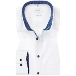 OLYMP Luxor Comfort Fit 1080/84/00 Hemd, Bügelfreie Baumwolle, Weiß