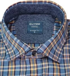 OLYMP Casual Modern Fit 4008/84/15 Hemd, Baumwolle, Blau kariert, Blau 6 OLYMP Casual Modern Fit 4008/84/15 Hemd, Baumwolle, Blau kariert, Blau -hemdenverkauf 373826 norm2