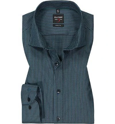 OLYMP Level Five Body Fit 2084/84/45 Hemd, Baumwolle, Grün-blau gemustert, Grün 2 OLYMP Level Five Body Fit 2084/84/45 Hemd, Baumwolle, Grün-blau gemustert, Grün – Bild 2