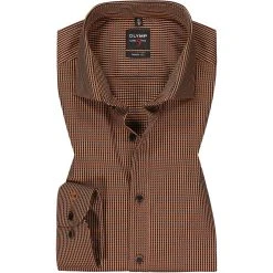 OLYMP Level Five Body Fit 2084/84/34 Hemd, Baumwolle, Rost gemustert, Rost