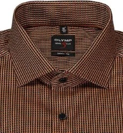 OLYMP Level Five Body Fit 2084/84/34 Hemd, Baumwolle, Rost gemustert, Rost -hemdenverkauf 373844 norm2