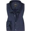 OLYMP Level Five Body Fit 2104/84/18 Hemd, Baumwolle, Marineblau gemustert, Marine