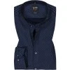 OLYMP Level Five Body Fit 2140/84/18 Hemd, Baumwolle, Marineblau gemustert, Marine