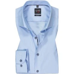 OLYMP Level Five Body Fit 2108/84/11 Hemd, Baumwolle, Bleu