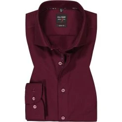 OLYMP Level Five Body Fit 2108/84/86 Hemd, Baumwolle, Granat