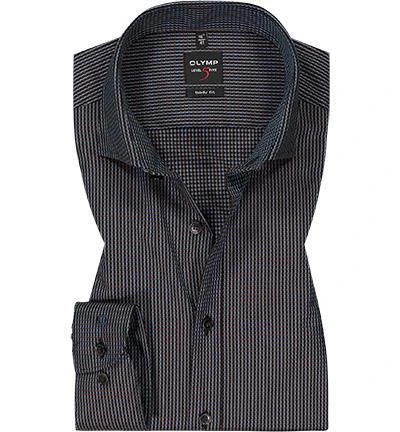 OLYMP Level Five Body Fit 2084/84/28 Hemd, Baumwolle, Braun-blau gemustert, Braun 2 OLYMP Level Five Body Fit 2084/84/28 Hemd, Baumwolle, Braun-blau gemustert, Braun – Bild 2