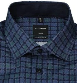 OLYMP Luxor Modern Fit 1290/84/45 Hemd, Baumwolle, Grün-blau gemustert, Grün -hemdenverkauf 373941 norm2