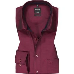 OLYMP Luxor Modern Fit 1268/84/86 Hemd, Baumwolle, Granat meliert, Granat