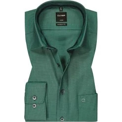 OLYMP Luxor Modern Fit 1268/84/45 Hemd, Baumwolle, Grün meliert, Grün