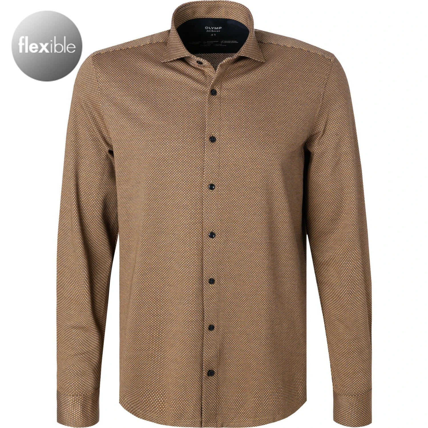 OLYMP Level Five Body Fit 2016/84/53 Hemd, Jersey geruchshemmend, Maisgelb gemustert, Mais 1 OLYMP Level Five Body Fit 2016/84/53 Hemd, Jersey geruchshemmend, Maisgelb gemustert, Mais