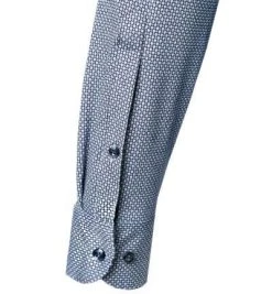 OLYMP Level Five Body Fit 2016/84/11 Hemd, Jersey geruchshemmend, Blau gemustert, Bleu -hemdenverkauf 373961 norm3